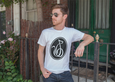 Catgut Strings Music Group Logo/Brand on t-shirt merchandise design for sale