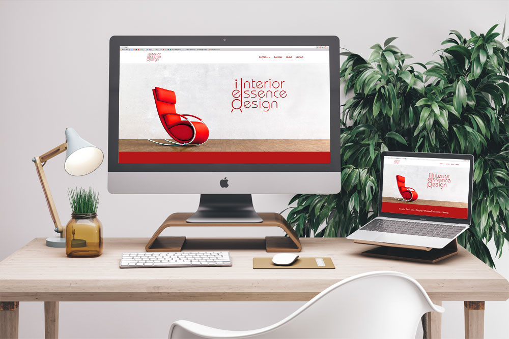 Interior Essence Design Brand Identity, Website, & Logo